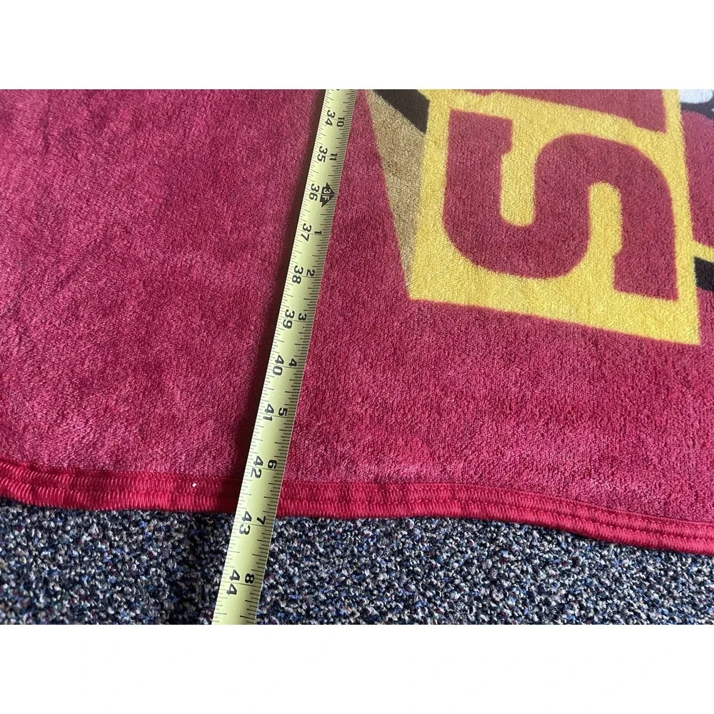 USC‎ Trojans X Disney Mickey Mouse Blanket Red Yellow 58x43 Fleece Throw Soft